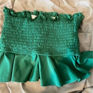 Green bathing suit top